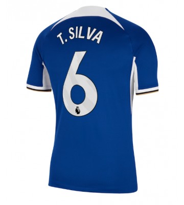 Chelsea Thiago Silva #6 Replika Hjemmebanetrøje 2023-24 Kortærmet